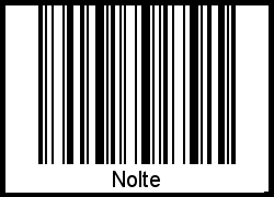 Barcode des Vornamen Nolte