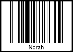 Interpretation von Norah als Barcode