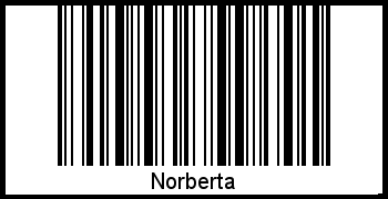 Der Voname Norberta als Barcode und QR-Code