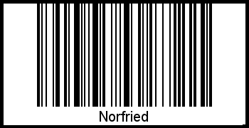 Barcode des Vornamen Norfried