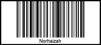 Norhaizah als Barcode und QR-Code