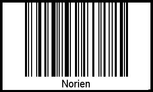Der Voname Norien als Barcode und QR-Code