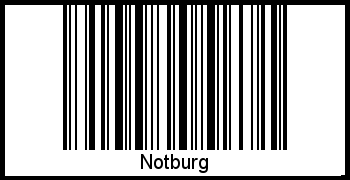 Barcode des Vornamen Notburg