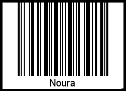 Barcode des Vornamen Noura