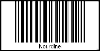 Barcode des Vornamen Nourdine