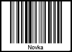Der Voname Novka als Barcode und QR-Code