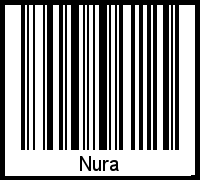 Der Voname Nura als Barcode und QR-Code