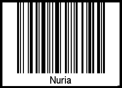 Barcode des Vornamen Nuria