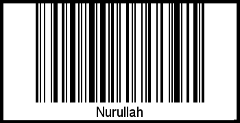 Barcode des Vornamen Nurullah