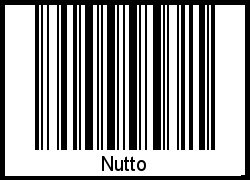 Barcode des Vornamen Nutto