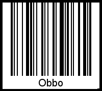 Der Voname Obbo als Barcode und QR-Code