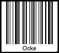 Der Voname Ocke als Barcode und QR-Code