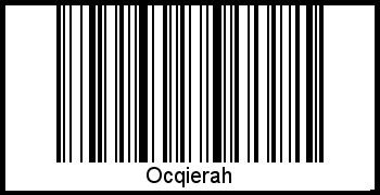 Barcode des Vornamen Ocqierah