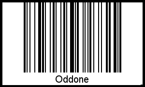 Der Voname Oddone als Barcode und QR-Code