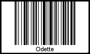 Barcode des Vornamen Odette