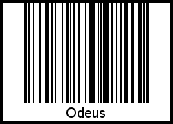Der Voname Odeus als Barcode und QR-Code