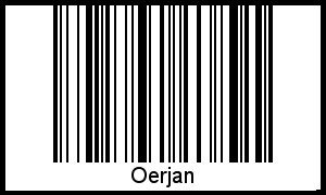 Barcode des Vornamen Oerjan