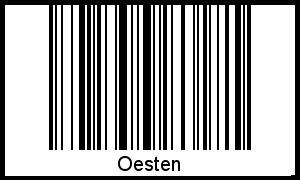 Barcode des Vornamen Oesten