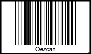 Der Voname Oezcan als Barcode und QR-Code