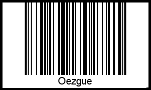Oezgue als Barcode und QR-Code