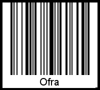 Der Voname Ofra als Barcode und QR-Code