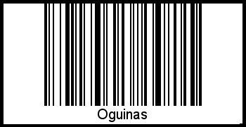 Der Voname Oguinas als Barcode und QR-Code