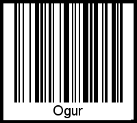 Ogur als Barcode und QR-Code