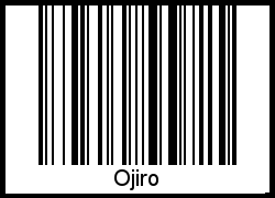 Der Voname Ojiro als Barcode und QR-Code