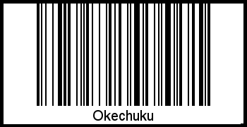 Okechuku als Barcode und QR-Code