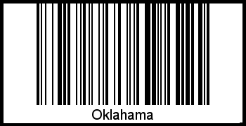 Der Voname Oklahama als Barcode und QR-Code