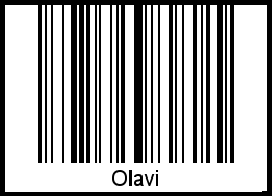 Barcode des Vornamen Olavi