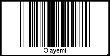 Barcode des Vornamen Olayemi