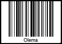 Barcode des Vornamen Olema