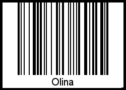 Der Voname Olina als Barcode und QR-Code