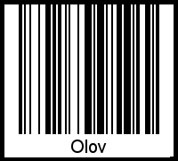 Barcode des Vornamen Olov