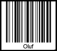 Interpretation von Oluf als Barcode