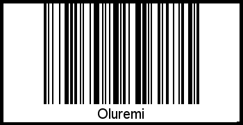Barcode des Vornamen Oluremi