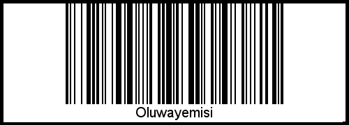 Interpretation von Oluwayemisi als Barcode