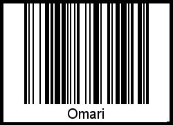 Der Voname Omari als Barcode und QR-Code