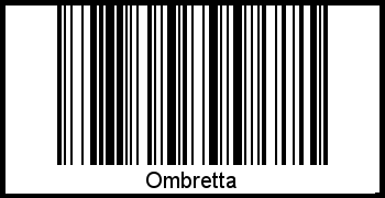 Barcode des Vornamen Ombretta
