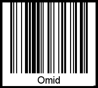 Barcode des Vornamen Omid