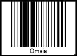 Omsia als Barcode und QR-Code
