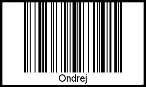 Barcode des Vornamen Ondrej