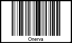Der Voname Onerva als Barcode und QR-Code