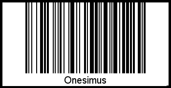 Der Voname Onesimus als Barcode und QR-Code
