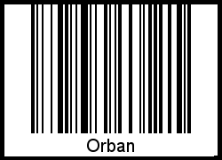 Orban als Barcode und QR-Code