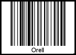 Interpretation von Orell als Barcode