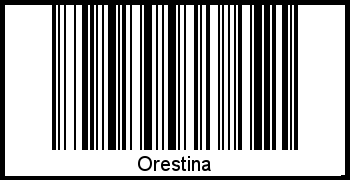 Orestina als Barcode und QR-Code