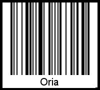 Der Voname Oria als Barcode und QR-Code