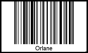 Barcode des Vornamen Orlane